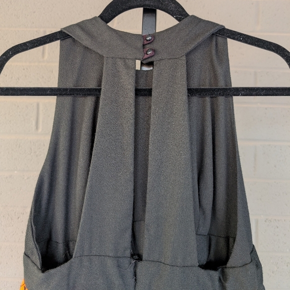 Vintage 70's Handmade Bright Floral Maxi Halter Dress Size Small - Picture 8 of 9